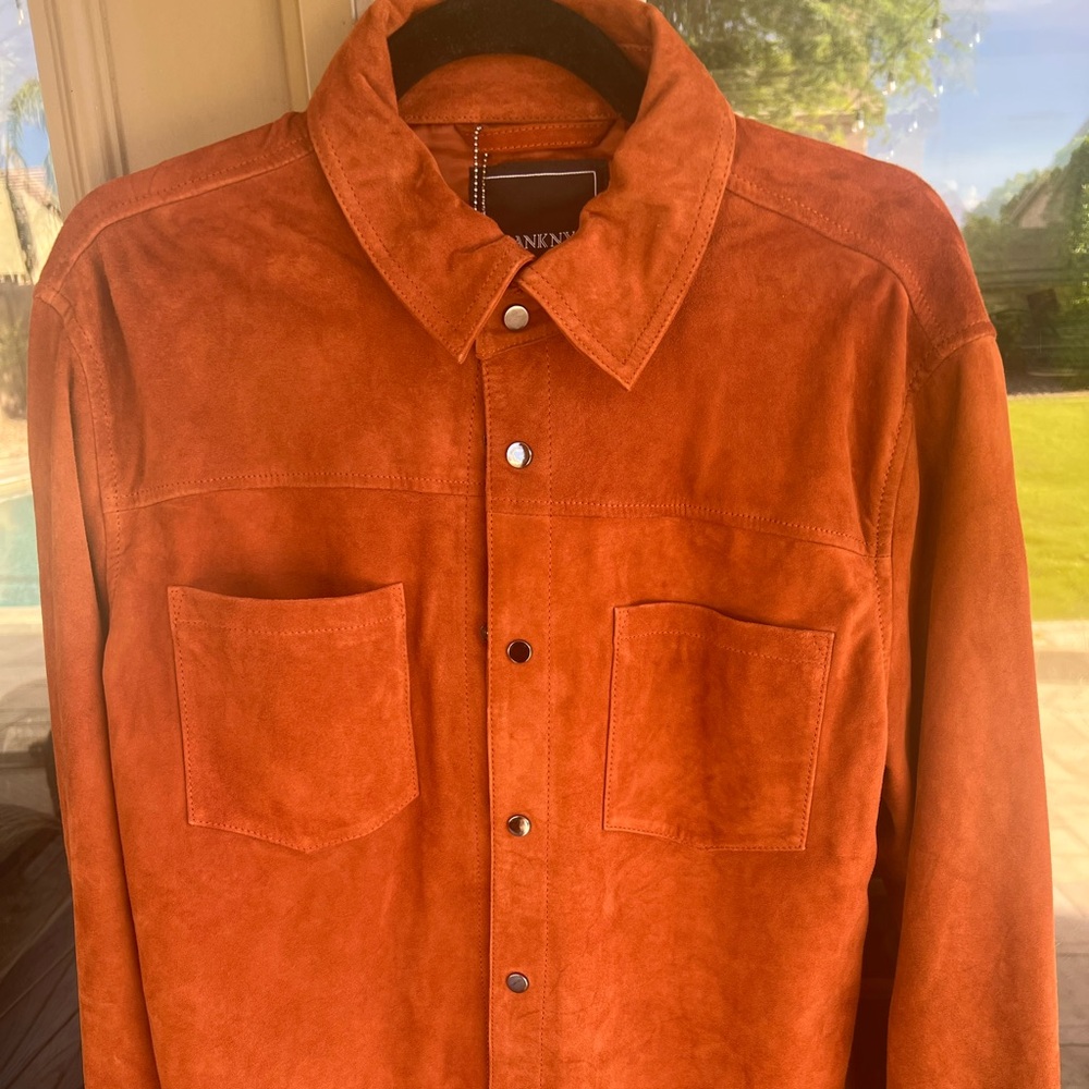 **** SOLD **** NWT Men’s Leather  Shirt Jacket by BlankNYC The Gambler Size M